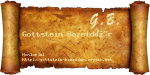 Gottstein Bozsidár névjegykártya